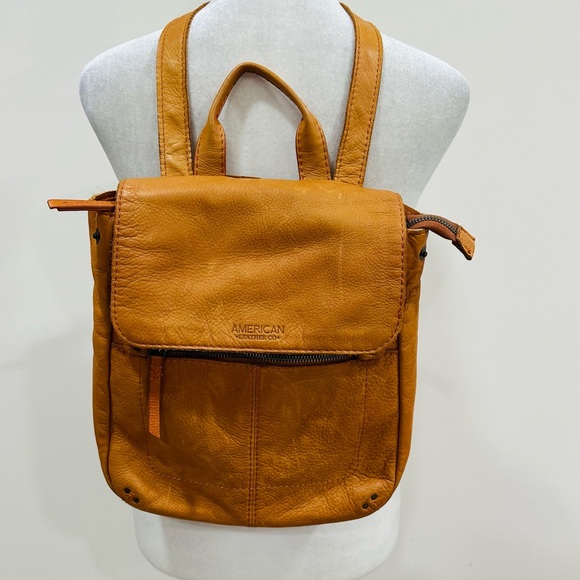 Brown American Leather Company Liberty Backpack AMERICAN LEATHER
